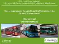 Mexico Experience with Crediting Mechanisms in Transport