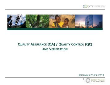 QA & QC - Partnership for Market Readiness