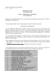 Procedura negoziata per l'aggiudicazione dei ... - Comune di Cantù