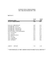 FLOWING WELLS HIGH SCHOOL Alter Valley Bus Schedule 2010 ...