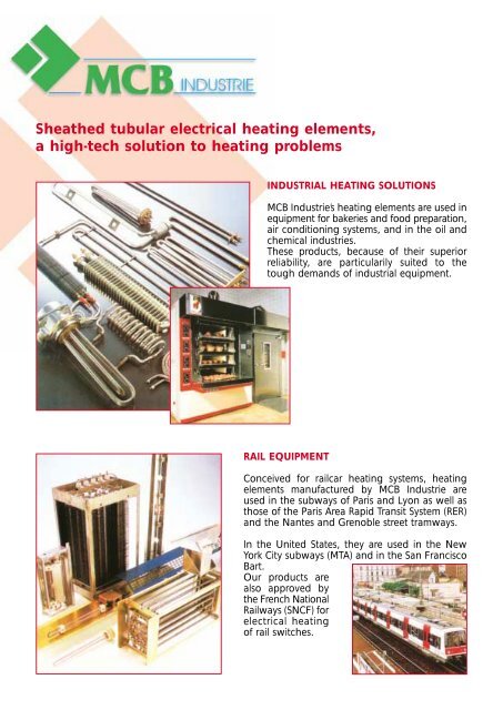 Heating resistors - MCB Industrie