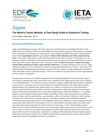 Japan / The World's Carbon Markets - IETA