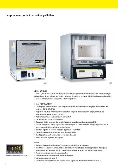 catalogue Laboratoire - Nabertherm