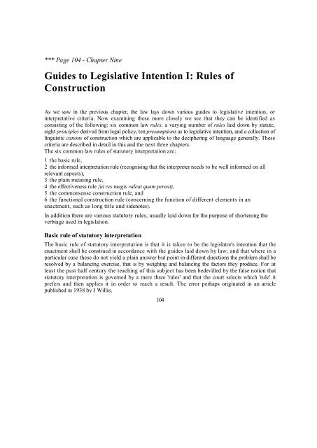 Statutory Interpretation The Technique of Statutory ... - Francis Bennion