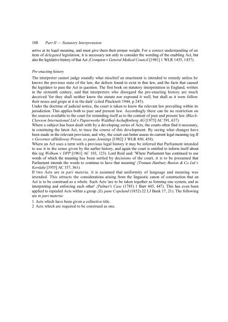 Statutory Interpretation The Technique of Statutory ... - Francis Bennion