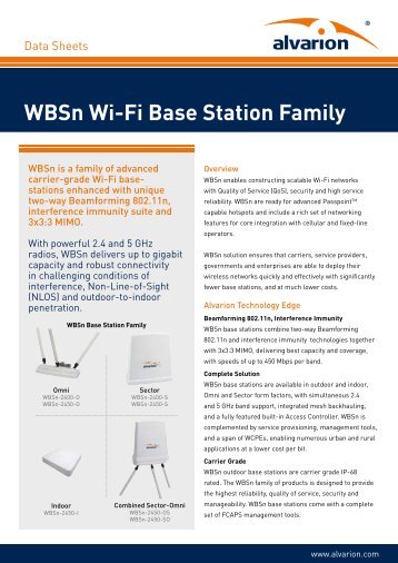 WBSn Wi-Fi Base Station Family