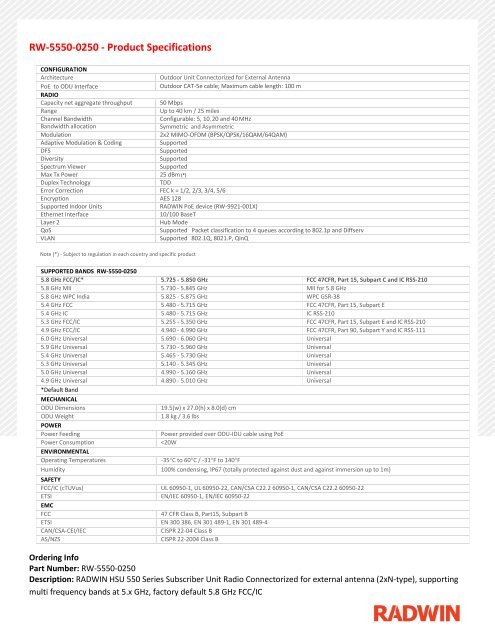 RW-5550-0250 - Winncom Technologies