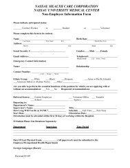 NHCC Non-Employee Information Form - Nassau University Medical ...