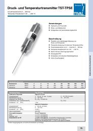 Druck- und Temperaturtransmitter TST-TPSE - TIVAL Sensors GmbH