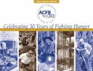 2009 Annual Report. - Atlanta Community Food Bank