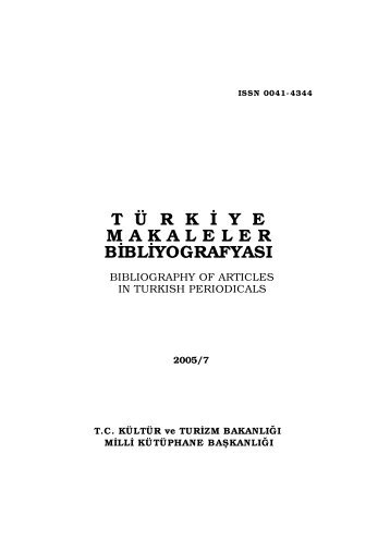 bl‹yografyası - Bibliyografyalar - Milli Kütüphane