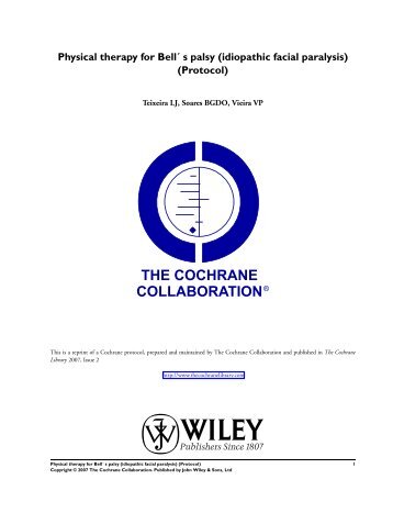 Physical therapy for Bell's palsy (idiopathic facial ... - Physioblasts.Org