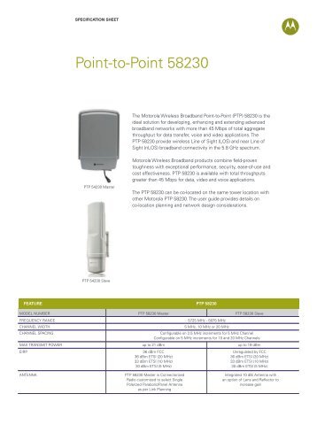 Point-to-Point 58230 - Wireless Network Solutions