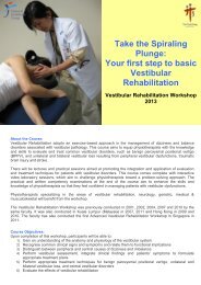 Your first step to basic Vestibular Rehabilitation