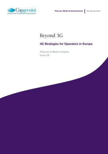 4G Strategies for Operators in Europe - Capgemini