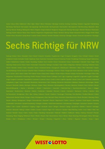 Gut für NRW - Westdeutsche Lotterie GmbH & Co. OHG