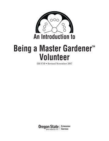 Master Gardener Volunteer - Clackamas County Master Gardeners