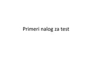 Primeri nalog za test