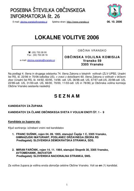 Obcinski informator st. 26 - ObÄina Vransko