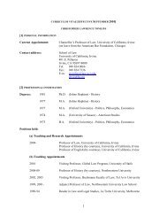 CURRICULUM VITAE - American Bar Foundation