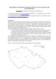Monitoring of persistent organic pollutants in soils of the Czech ...