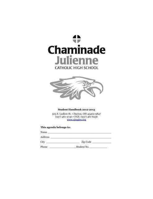 Student Handbook - Chaminade Julienne Catholic High School