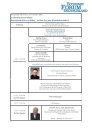 Programm WG2005 - Economic Forum Deutschland