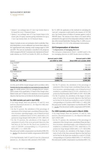 2005 Financial Report -  Capgemini