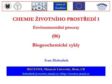 6 BiogeochemickÃ© cykly - Centrum pro vÃ½zkum toxickÃ½ch lÃ¡tek v ...
