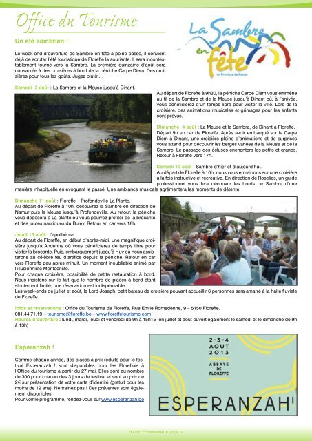 Bulletin communal de juin 2013, n°122 (pdf 1Mo) - Floreffe