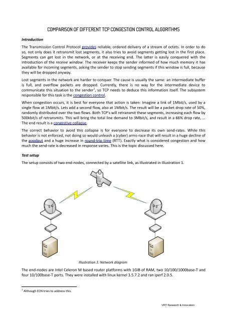comparison of different tcp congestion control algorithms