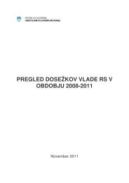 Pregled doseÅ¾kov Vlade RS v obdobju 2008-2011 - Vlada ...