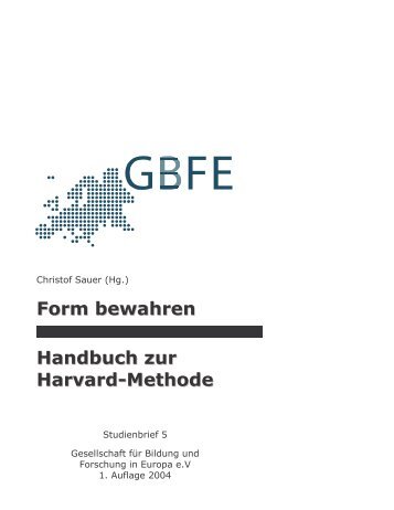 GBFE Studienbrief 5_Form bewahren - AcF