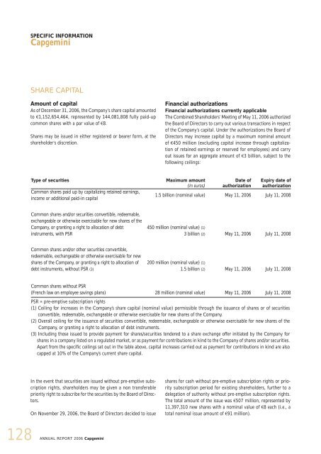 CONTENTS - Capgemini