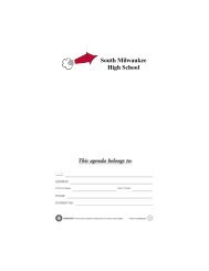High School Student Handbook - South Milwaukee School District