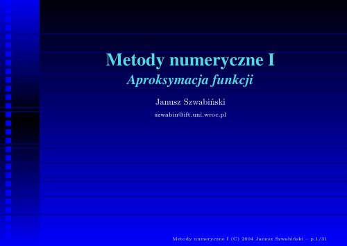 Metody numeryczne I - Panoramix