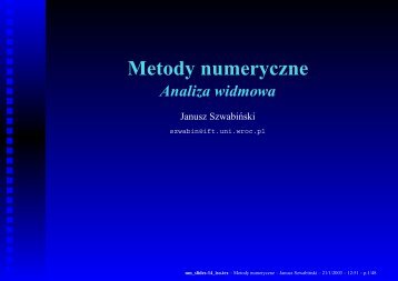 Metody numeryczne - Panoramix