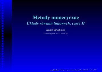 Metody numeryczne - Panoramix