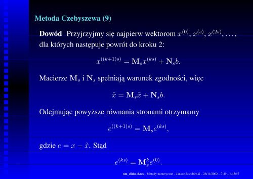 Metody numeryczne - Panoramix