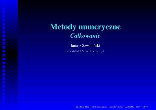 Metody numeryczne - Panoramix