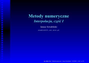 Metody numeryczne - Panoramix