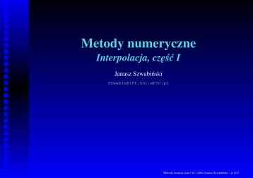 Metody numeryczne - Panoramix