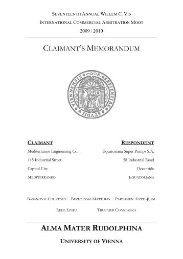 CLAIMANT'S MEMORANDUM