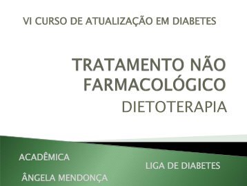 TRATAMENTO NÃO FARMACOLÓGICO - Uniube