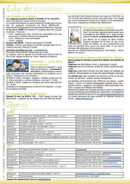 Bulletin communal d'avril 2013, n°121 (pdf 1Mo) - Floreffe