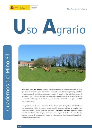 Usos Agrarios - Confederación Hidrográfica Miño Sil