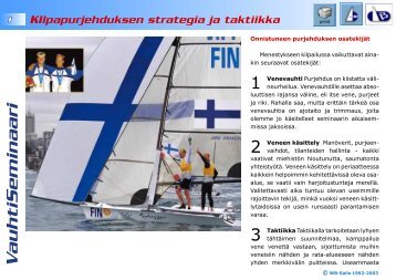 VauhtiSeminaari - Kilpapurjehduksen strategia ja taktiikka - FE83.org