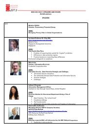 GIGS 2013 DAY 2 SPEAKERS AND CHAIRS Multidisciplinary ...