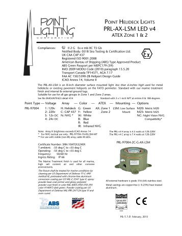 PRL-97004-AX-LSM Low Surface Mount ATEX Zone 1 & 2