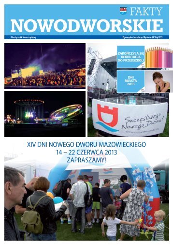 XIV DnI nowego Dworu MazowIeckIego 14 – 22 czerwca 2013 ...